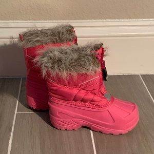 Girls Pink Snow Boots - 7